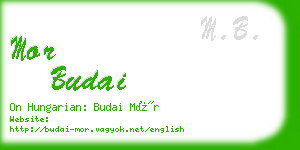 mor budai business card